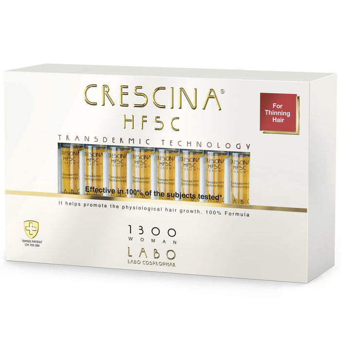 Ser pentru scalp Labo Cosprophar Suisse Crescina Transdermic HFSC 1300, pentru păr subțiat, 20 x 3,5 ml