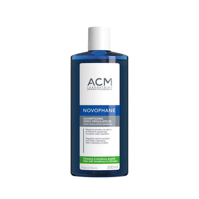 Șampon Laboratoire ACM Novophane, pentru reglarea sebumului, pentru păr cu tendință grasă, 200 ml