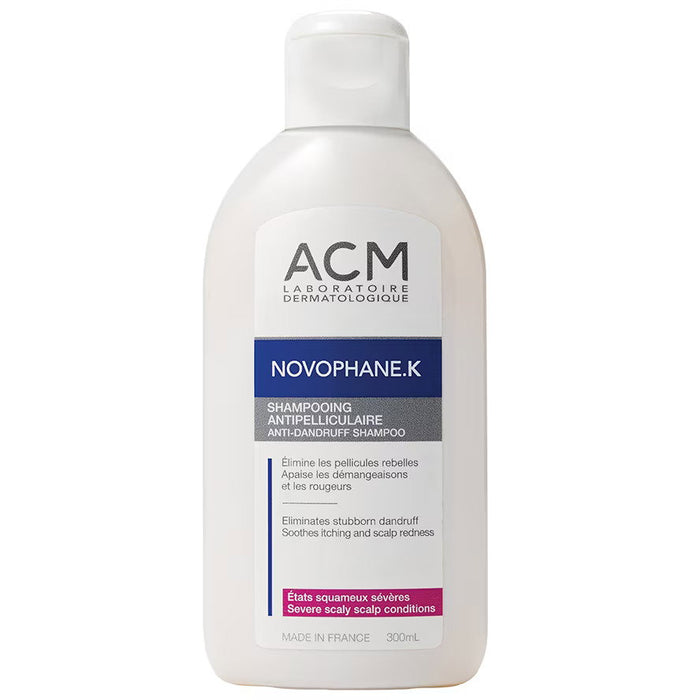 Șampon antimătreață Laboratoire ACM Novophane K, pentru scalp cu mătreață, 300 ml