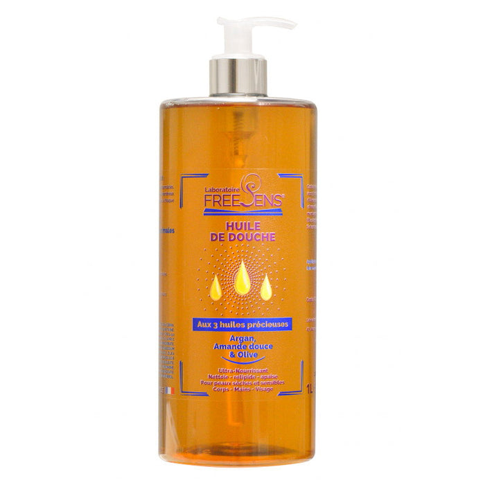 Ulei de duș Laboratoire Freesens Freesens, cu 3 uleiuri, pentru toate tipurile de piele, 1000 ml