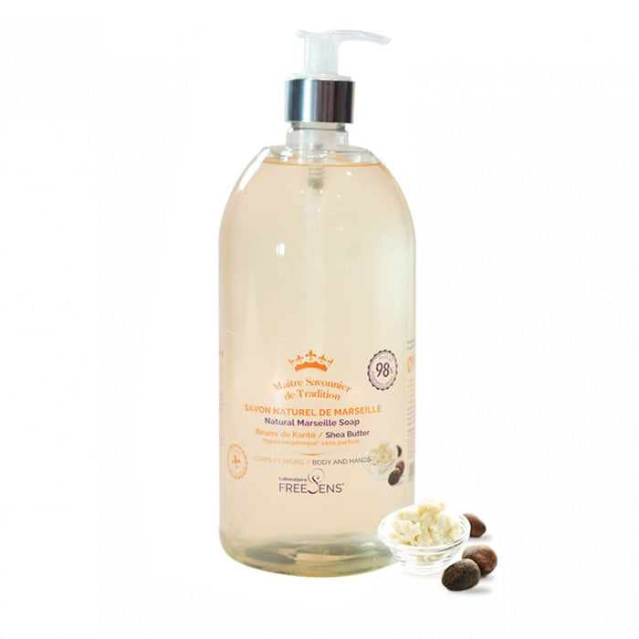 Săpun lichid Laboratoire Freesens Freesens, cu unt de shea, pentru mâini și corp, 1000 ml