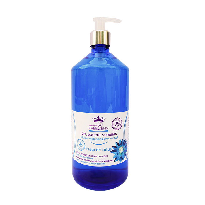 Gel de duș și șampon 2 în 1 Laboratoire Freesens Freesens, cu floare de lotus, ultra-hidratant, 1000 ml