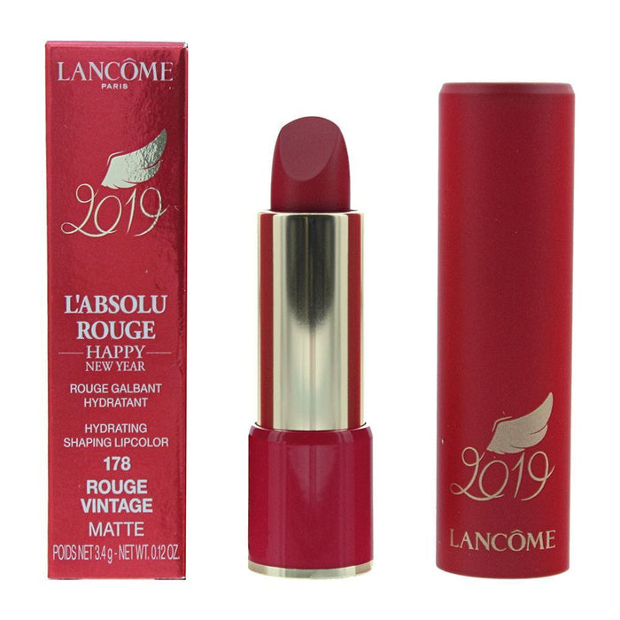 Ruj cremos Lancome L'Absolu Rouge, mat, hidratant, nuanța 178 Rouge Vintage, 3.4 g