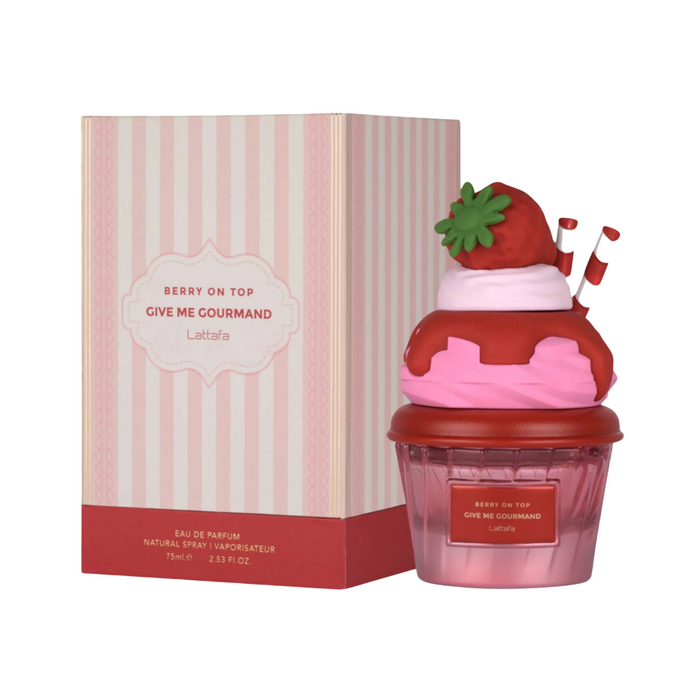 Apă de parfum Lattafa Give Me Gourmand Berry On Top, unisex, 75 ml