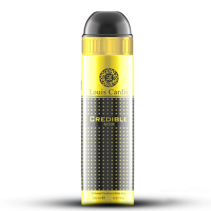 Deodorant spray de corp Louis Cardin Credible Noir, pentru bărbați, 200 ml