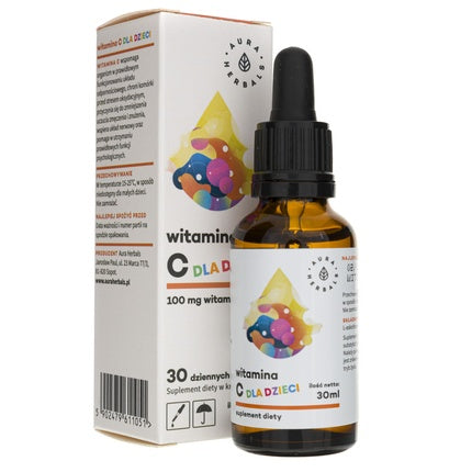 Soluție Vitamina C Aura Herbals pentru copii, 100mg, 30ml