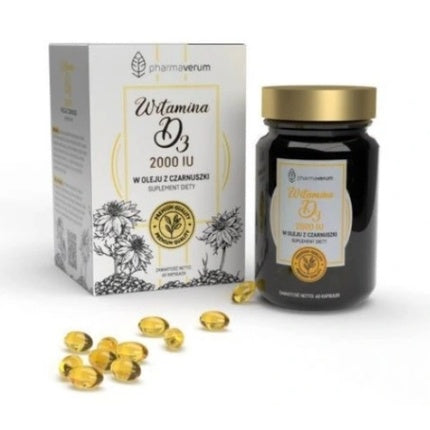 Supliment Vitamină D3, Premium Wellness, 2000 IU, 60 Capsule
