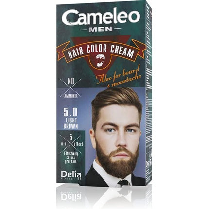 Vopsea permanentă păr bărbați Cameleo, Light Brown, 30ml