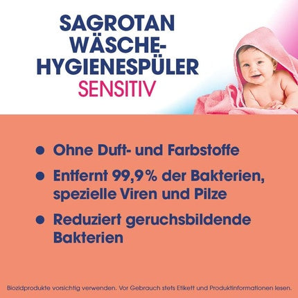 Sagrotan Laundry Hygiene Rinse Sensitive, Antibacterian, 1.5L