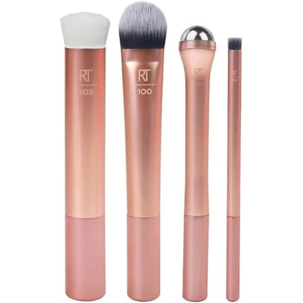 Set Perițe Real Techniques Prep & Prime, 4 bucăți, culori roz aurii