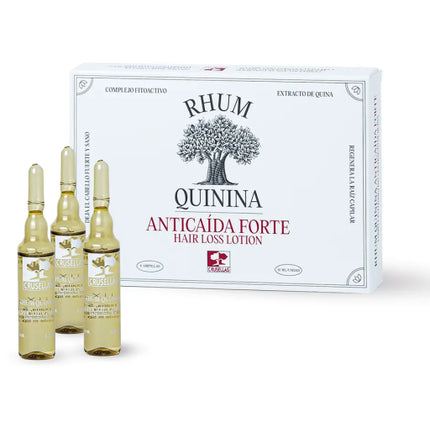 Ser Anti-cădere Cruzellas Rhum Quinine Forte, 6 X 10 ml