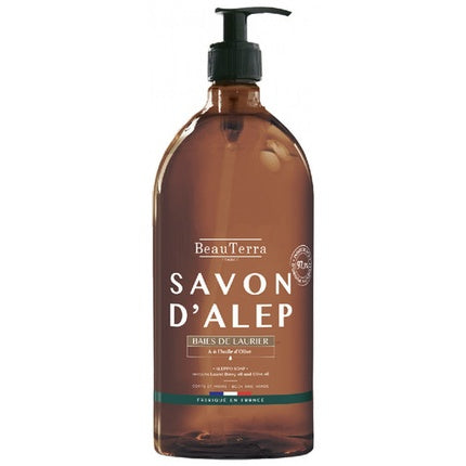 Săpun lichid BeauTerra, Sapon d'Alep, 1000 ml, ambalaj cu pompă