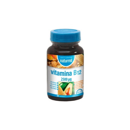 Tablete Vitamina B12, Naturmil, 2500 µg, 60 buc