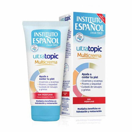 Cremă facială Instituto Español Ultratopic Multicream fără parfum 150ml