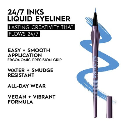 Eyeliner lichid, Urban Decay, 24/7 Inks, albastru mat