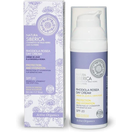 Cremă de zi, Natura Siberica, Rhodiola Rosea, protecție SPF20, 50ml