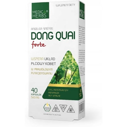 Medica Herbs Dong Quai Forte - Supliment pentru sistemul reproducător feminin, 40 capsule