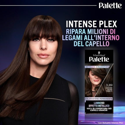 Vopsea păr Schwarzkopf, Palette, 3-89, castaniu închis