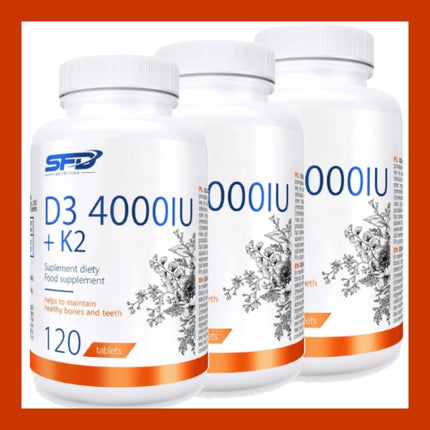 Vitamine, Sfd, D3 4000 + K2 Mk7, alb