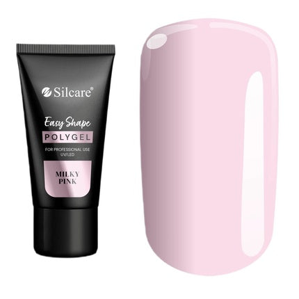 Silcare Easy Shape Polygel Acrylic Gel Milky Pink, gel pentru unghii, ambalaj 30g