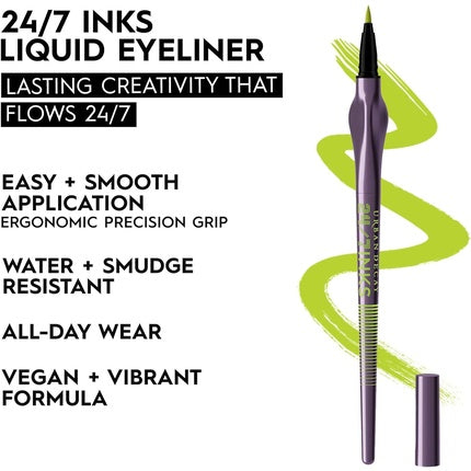 Eyeliner Urban Decay 24/7 Ink Liner vârf ultra fin, nuanță vișiniu