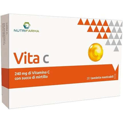 Vitamina C, Nutrifarma, Tablete Masticabile Vita C, 240 mg, Suc de Mure
