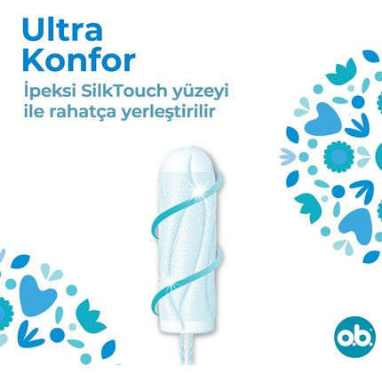Tampoane Interne O.B. ProComfort Bumper Mini, SilkTouch, Alb