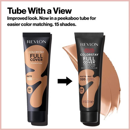 Fundație Revlon ColorStay Full Cover, 200 Nude, 30 ml, Mată, Rezistentă la Căldură și Transpirație