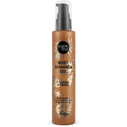 Ulei de corp, Organic Shop, Body Shimmer, caramel și papaya, 100ml