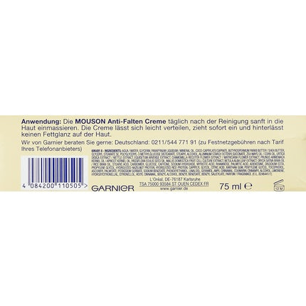 Crema facială hidratantă Garnier Mouson, Complex Hidratant de Lungă Durată, 75 ml