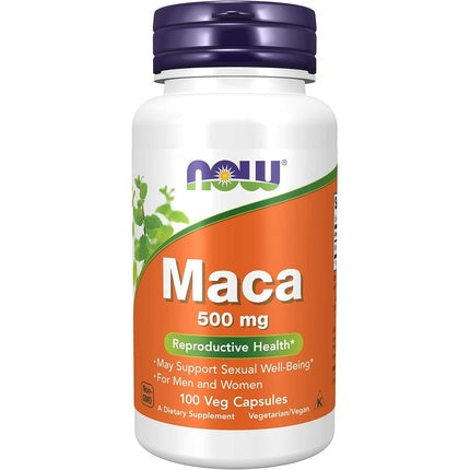 Supliment alimentar, Now Foods, Maca 500mg, 100 capsule