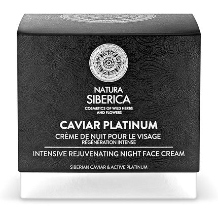 Cremă de Noapte, Natura Siberica, Caviar Platinum, 50 ml, negru