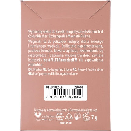 Blush NAM Touch Of Color Insert Nr 4 Sunkissed, Culoare portocaliu-bronzat