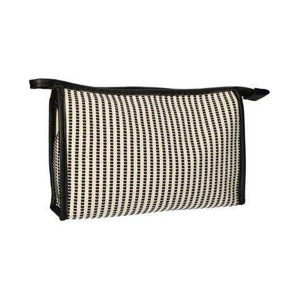 Sac Toaletă LeSportsac, Model Stripe Cream Black, 30x20 cm
