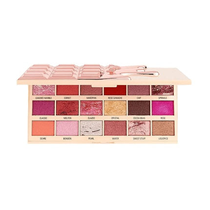 Paletă farduri de pleoape, Makeup Revolution, Marble Rose Gold