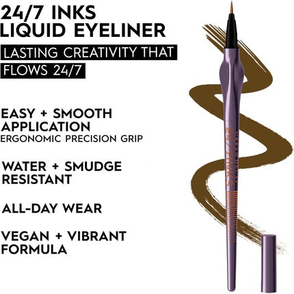 Eyeliner Urban Decay 24/7 Ink Liner, Ultra Fine Tip, Whiskey