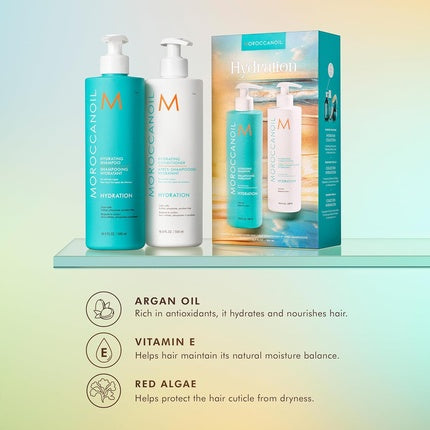 Moroccanoil Set Parafacere, Șampon și Balsam Hidratant, 500 ml + 250 ml
