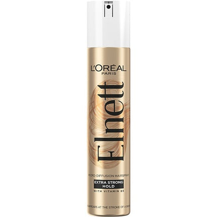 Spray de păr fixator, L'Oréal Paris Elnett Extra Strong Hold, 300 ml, auriu