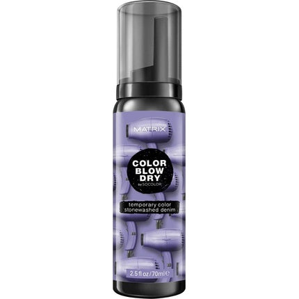 Spray de păr temporar Matrix Color Blow Dry Stonewashed Denim, culoare gri-albastru, 70 ml