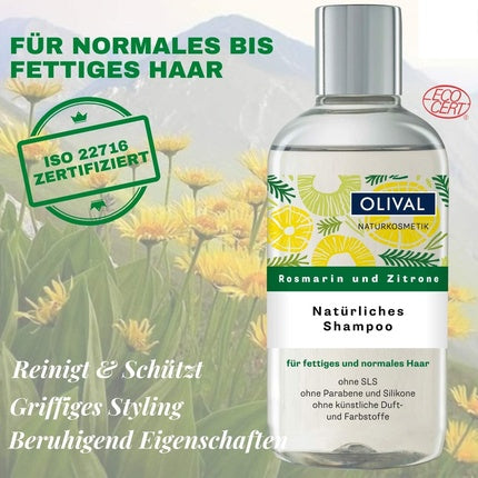 Șampon Olival, Rosmarin și Lămâie, 250ml, transparent
