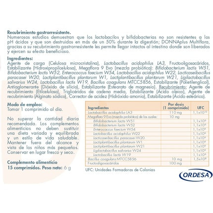 Probiotice Ordesa Donna Plus+, 15 comprimate, Multicolor