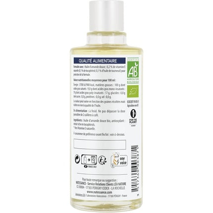 Ulei Corporal Natessance Organic Sweet Almond Oil 50ml