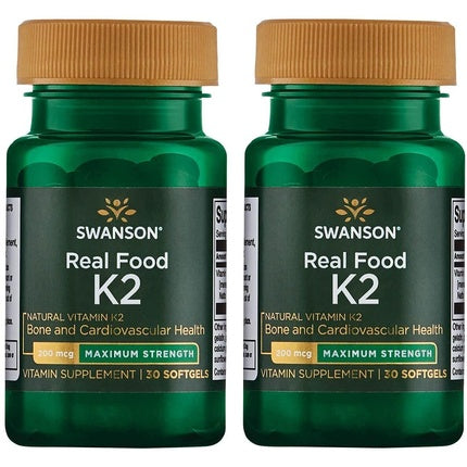 Supliment Vitamin K2 Menaquinone-7, Swanson Maximum Strength, 30 capsule, 200mcg