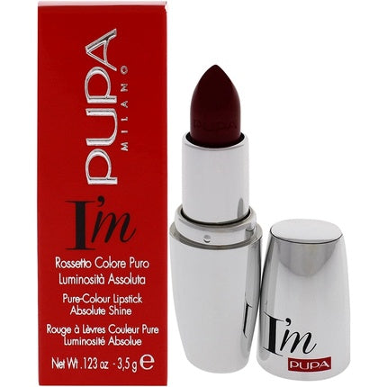 Ruj PUPA Milano I'm Pure Colour Lipstick Absolute Shine, Hot Ruby, 3.5g