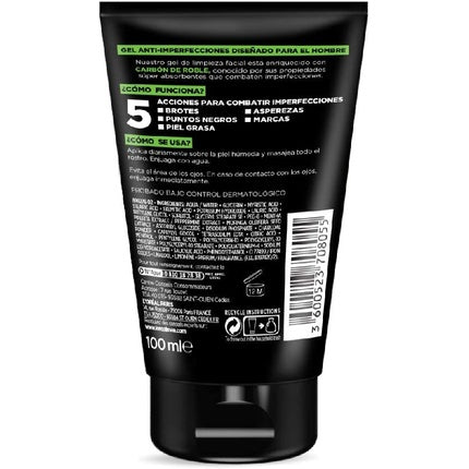 Gel de Curățare Purificator, L'Oréal Men Expert, Pure Charcoal, 100ml