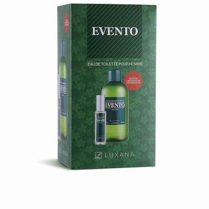 Set Parfum Luxana Evento pentru Bărbați, Eau de Toilette, Verde, 2 Bucăți (100ml + 10ml)