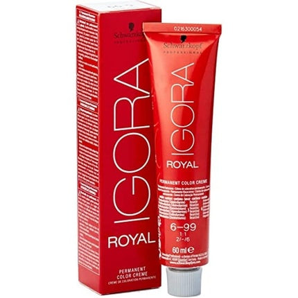 Crema Coloranta Permanenta, Schwarzkopf Igora Royal No.6-99, Blond Inchis Violet, 60ml