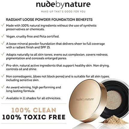 Fond de ten pudră, Nude By Nature, W4 Soft Sand, capacitate 90g