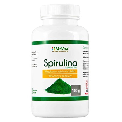 Supliment, MyVita, Spirulina Pudră 100g, Alb
