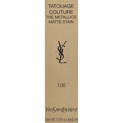 Ruj Yves Saint Laurent, The Metallics Matte Stain, roșu, 6ml
